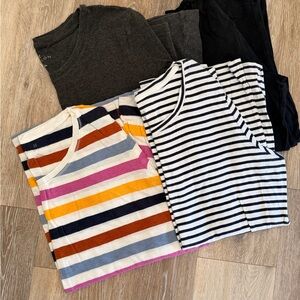 Caslon Women's Long Sleeve Tees - Striped and Solid Pack